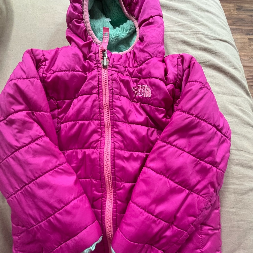 Toddler Girls North Face Fuchsia Quilted Jacket